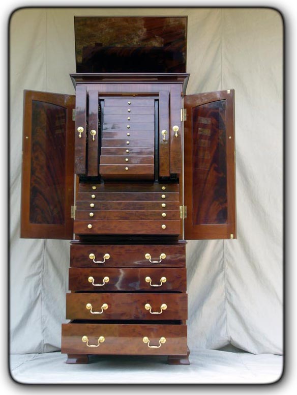 fivebraids custom woodworking - jewelry armoire