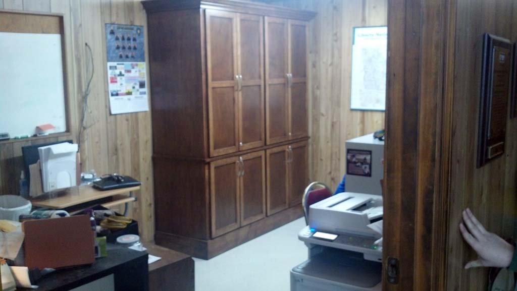 Credenza installed